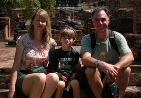 Brian, Mason, and Sharon Beinlich in Thailand - November, 2007