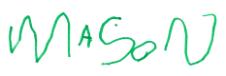 Can you believe Mason can write his name already?