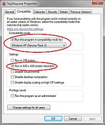 Sample properties dialog box